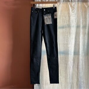 BLK DNM NYC High Rise Howard Black Denim Skinny Jeans Zipper Ankles NWT Size 26